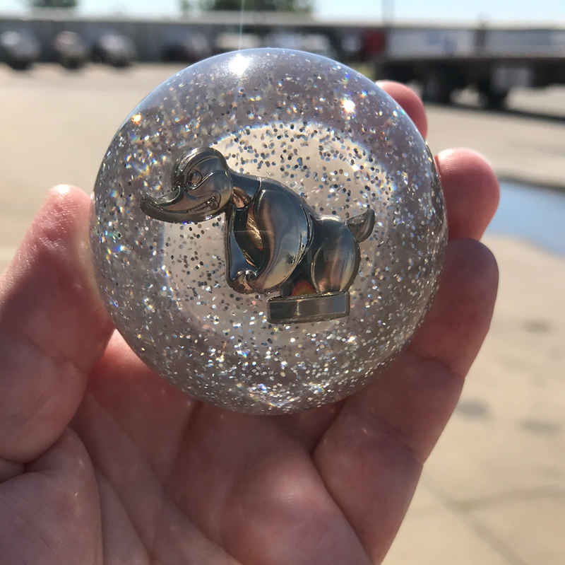 "Rubber Duck" 2.25" diameter round gear shift knob