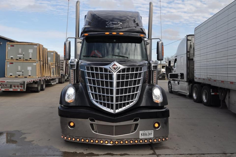 Dual Revolution Amber/Purple 2" round 7 diode LED marker light