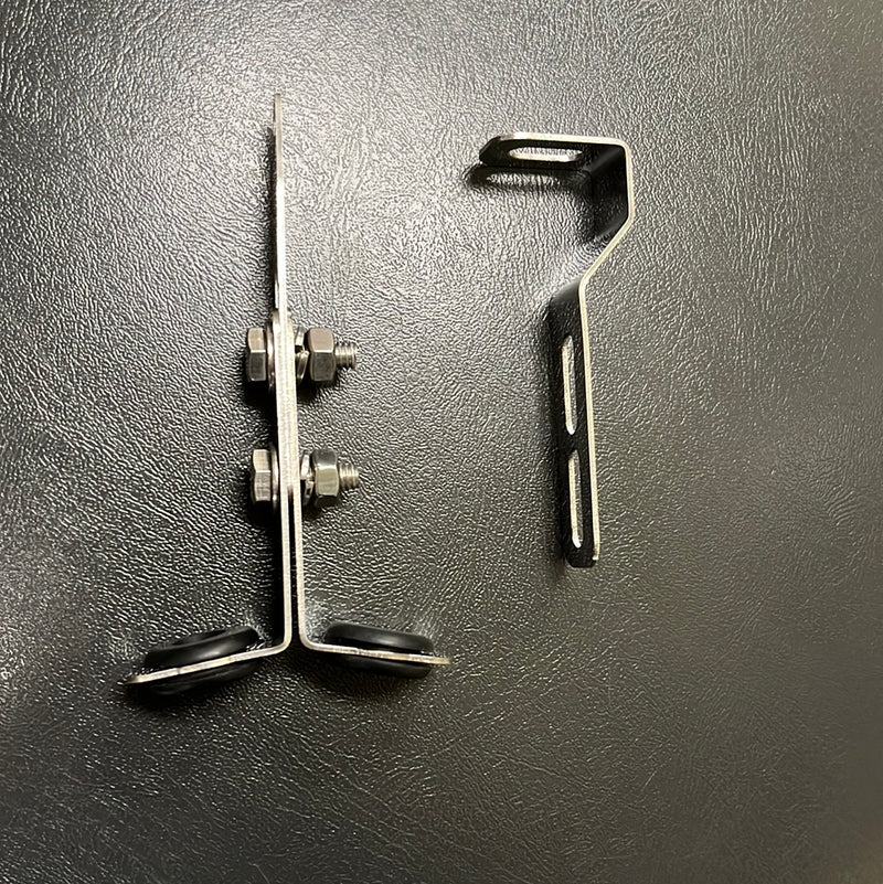 Kenworth Aerocab center visor stabilizer bracket w/rubber feet + optional bracket