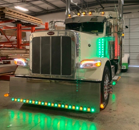 Peterbilt 388/389 / 567 projection-style headlight with LED turn signal, position bar