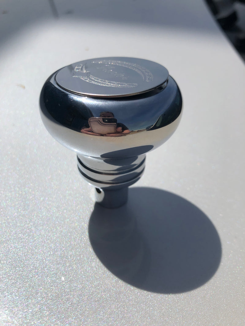 Rockwood chrome "Tractor/Trailer" pin-type brake knob - Trailer
