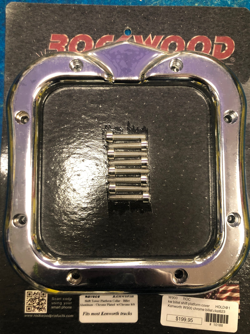 Kenworth W900 chrome billet aluminum shift tower platform cover