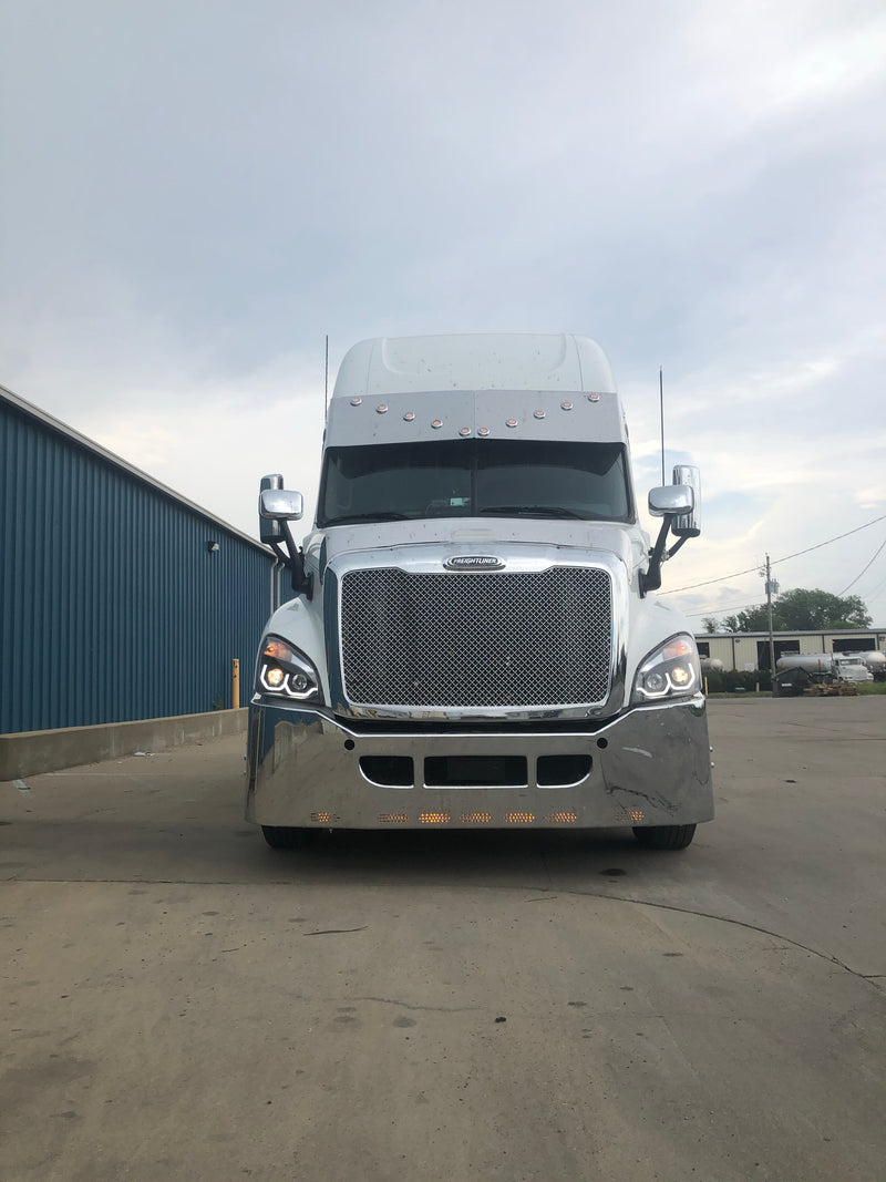 Freightliner Cascadia 2008-2017 chrome plastic mesh grill w/inner bug screen