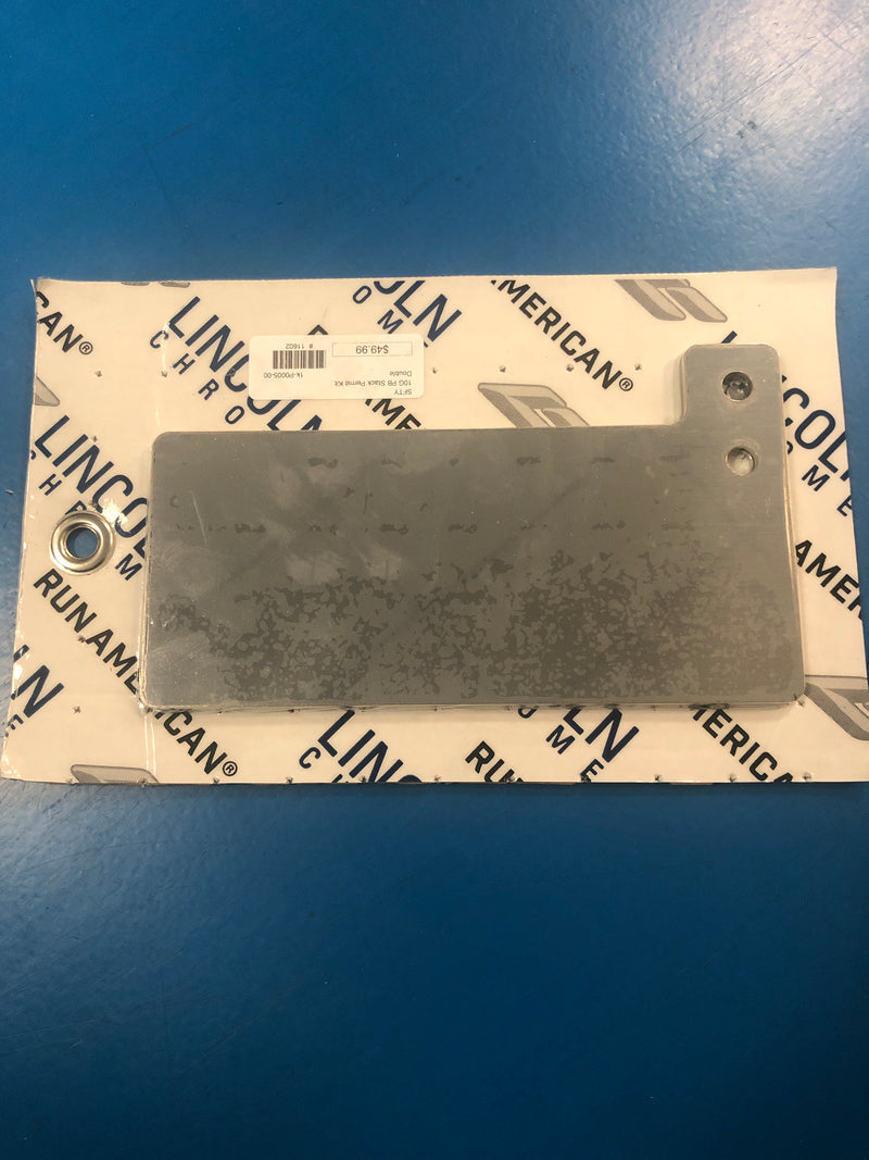 Peterbilt 379 4" x 8" 10 gauge chrome steel stack mount permit panel - PAIR