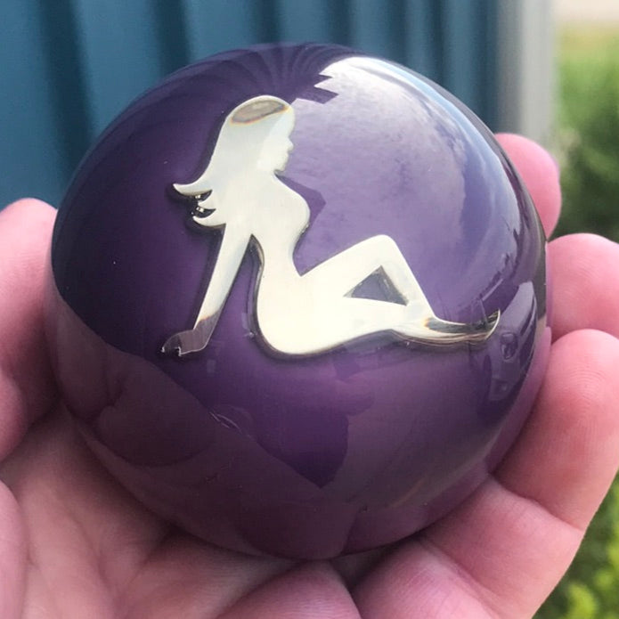 Mudflap Girl 2.25" diameter round gear shift knob