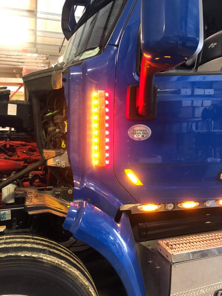 17" x 2-3/4" stainless steel firewall light bracket with 10 3/4" light holes ONLY - PAIR