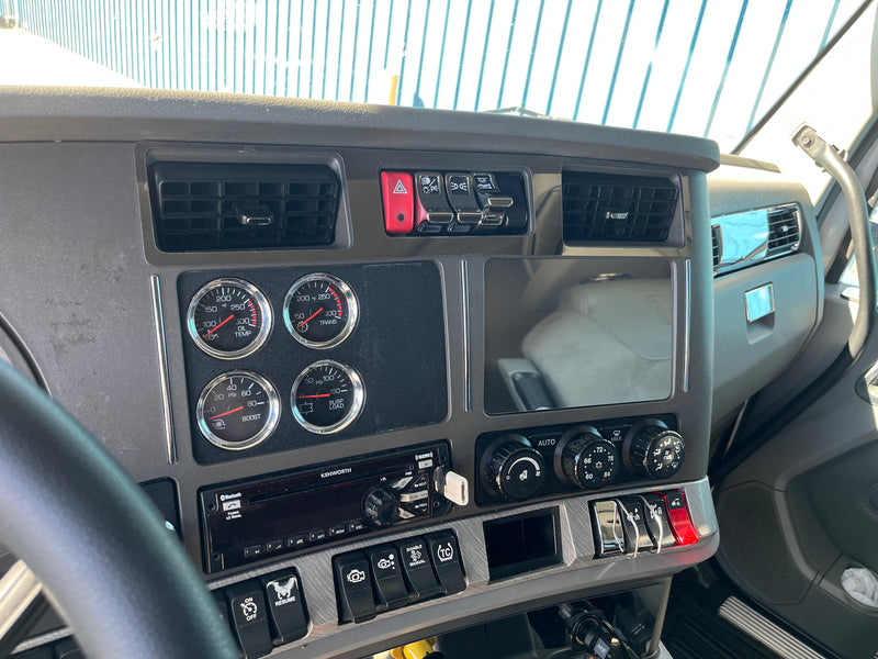 Kenworth T680/T880 stainless steel center vent and switch trim