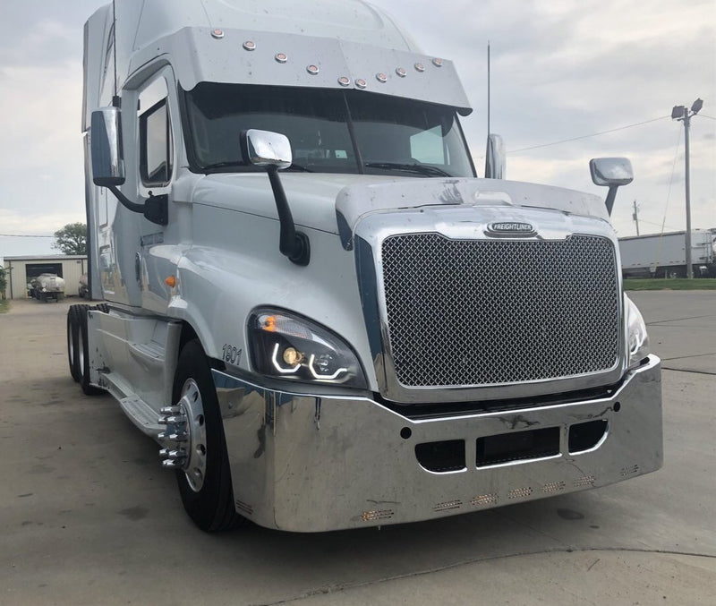 Freightliner Cascadia 2008-2017 chrome plastic mesh grill w/inner bug screen