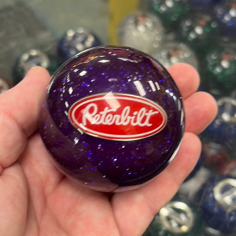 Peterbilt logo 2.25" diameter round gear shift knob