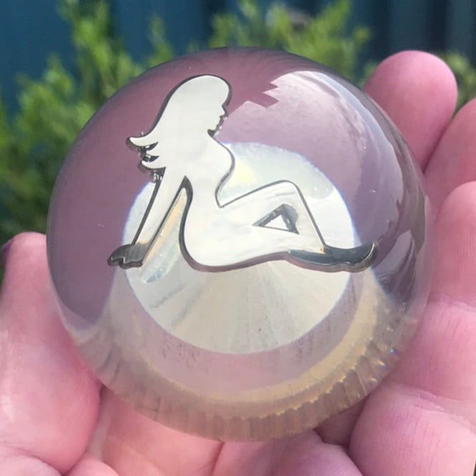 Mudflap Girl 2.25" diameter round gear shift knob