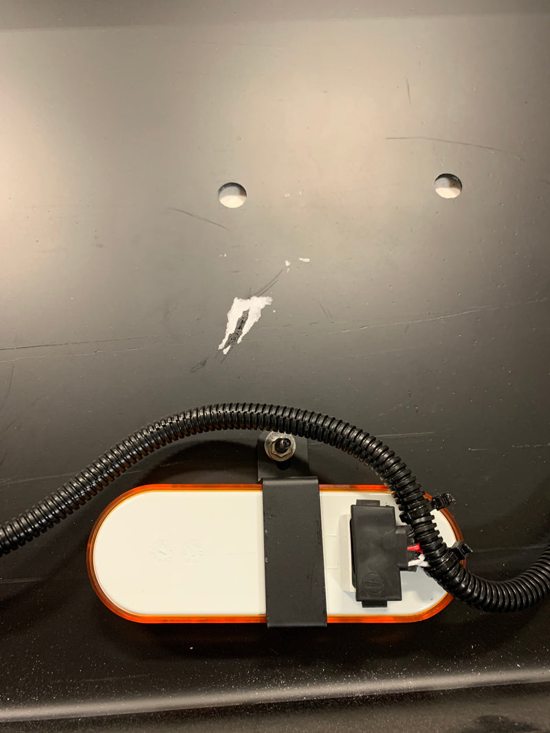 Peterbilt 379 premium 8 gauge chrome 18" rolled end bumper w/standard tow & mounting holes, 9 oval light holes