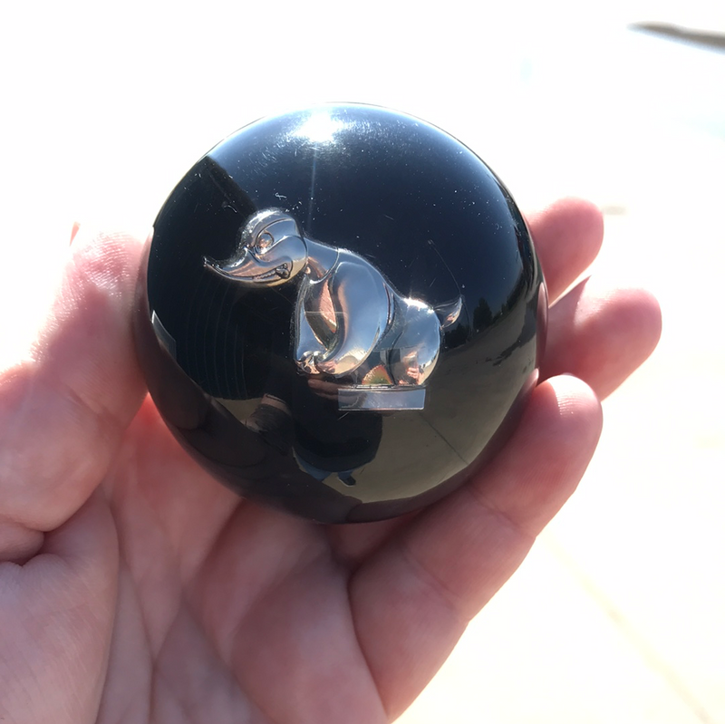 "Rubber Duck" 2.25" diameter round gear shift knob