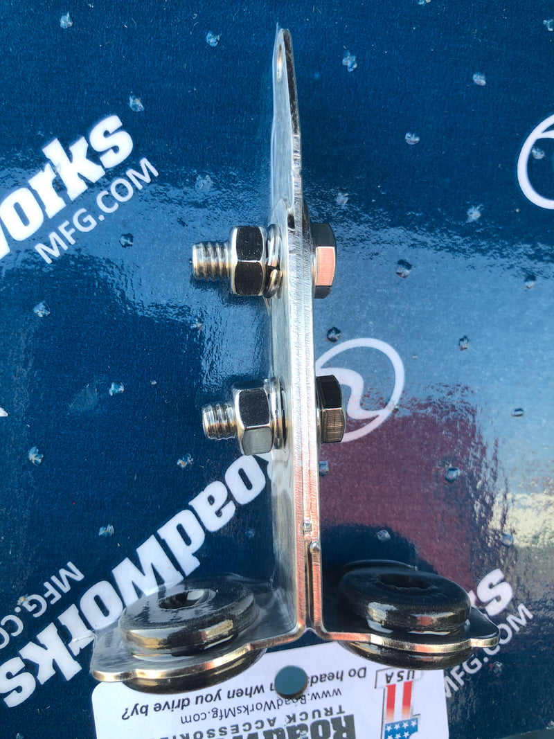 Kenworth Aerocab center visor stabilizer bracket w/rubber feet