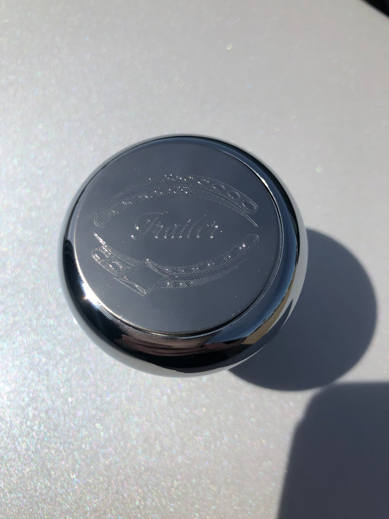 Rockwood chrome "Tractor/Trailer" pin-type brake knob - Tractor