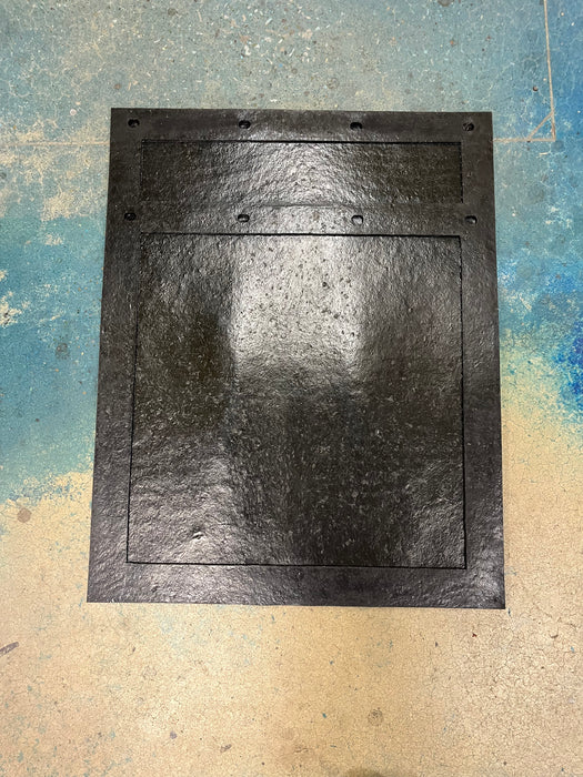 24" x 30" black rubber mud flap, 1/4" thickness - SINGLE