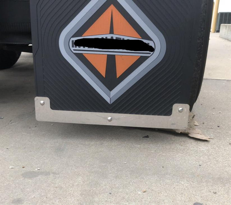 24" stainless steel "U" shaped mudflap accents w/3 bolt holes - PAIR