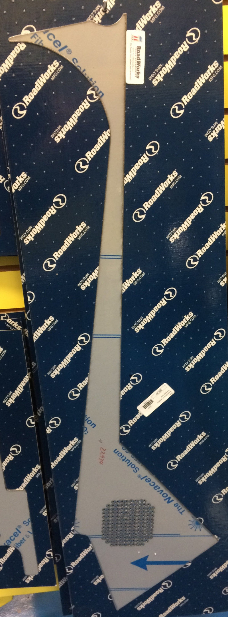 Freightliner Classic/FLD stainless steel headliner trim w/speaker holes - Driver's Side