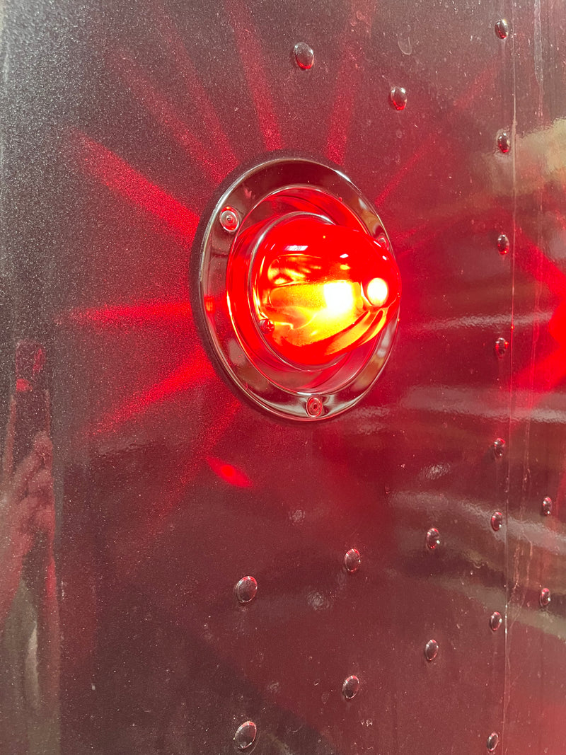 Stainless steel plate and flange for mounting watermelon-style sleeper load light