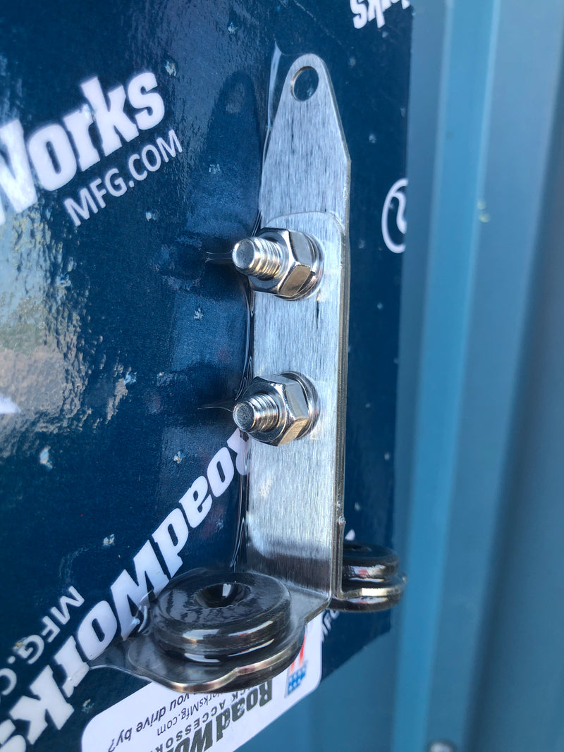 Kenworth Aerocab center visor stabilizer bracket w/rubber feet