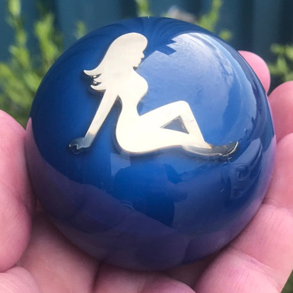 Mudflap Girl 2.25" diameter round gear shift knob