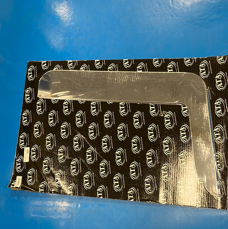 Kenworth w/Daylite Door stainless steel 5" chopped look door window trim w/air deflector - PAIR