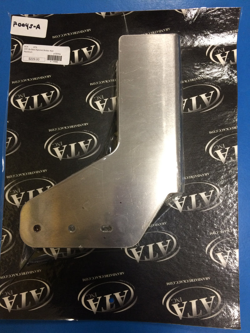 Aluminum replacement lower step brackets for Peterbilt trucks with DPF box - no step included