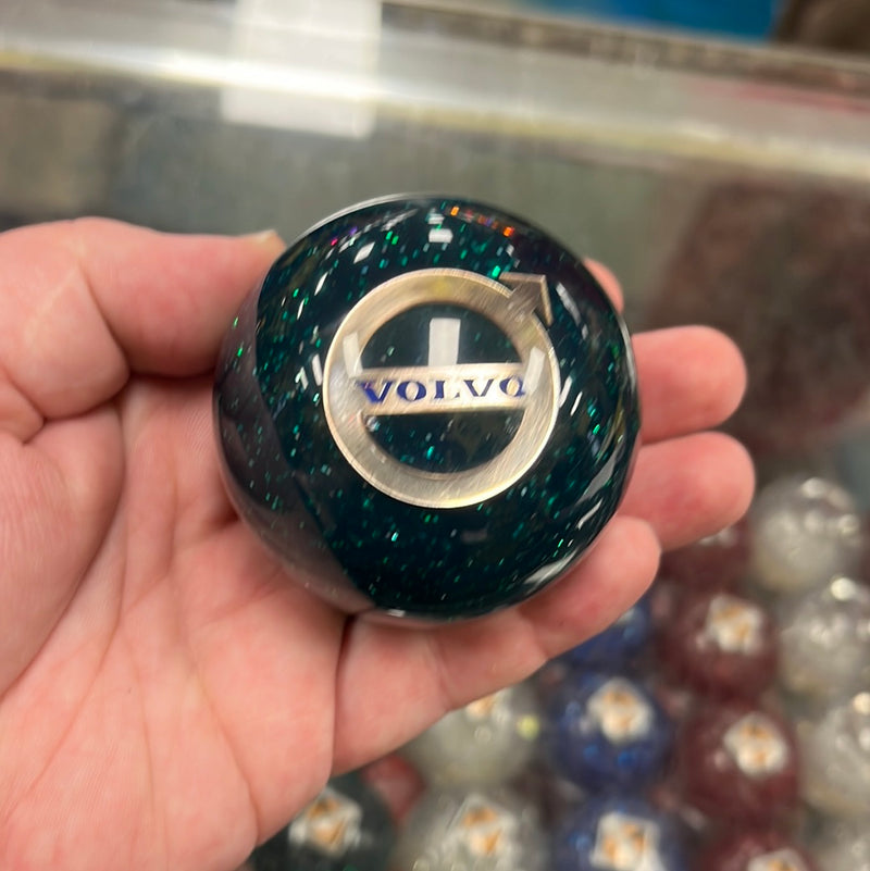 Volvo logo 2.25" diameter round gear shift knob