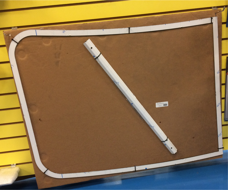 Freightliner Cascadia stainless steel 1.5" wide windshield trim - 3 piece kit