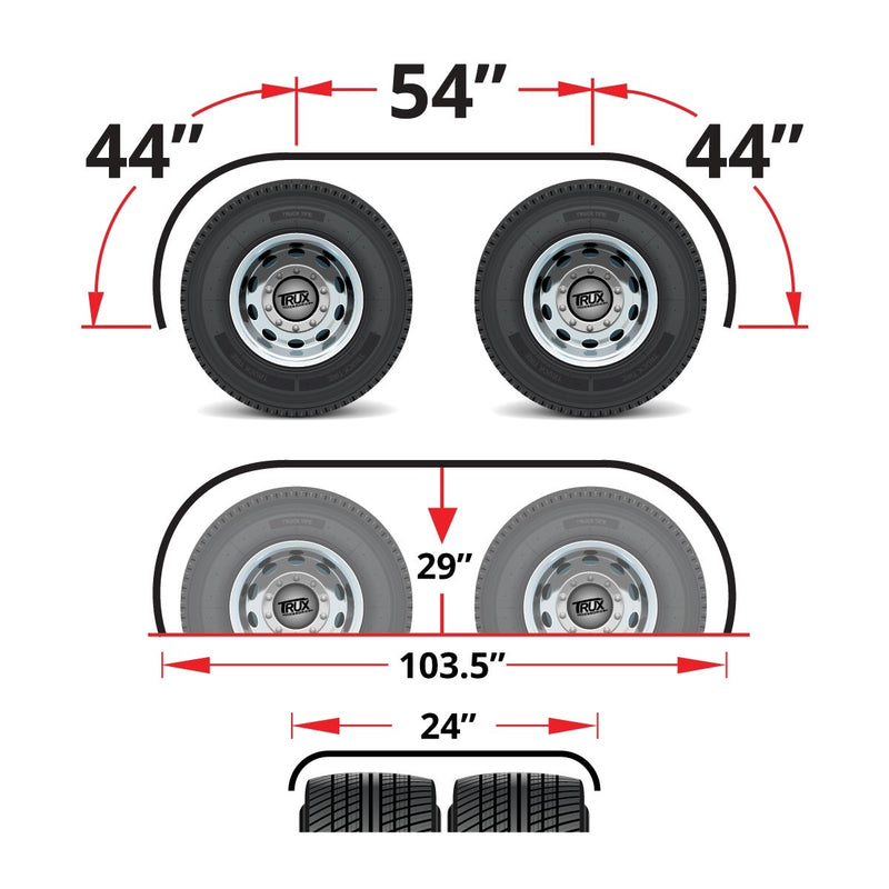 "The Boss" stainless steel 142" length smooth full fenders with extra long drop - PAIR