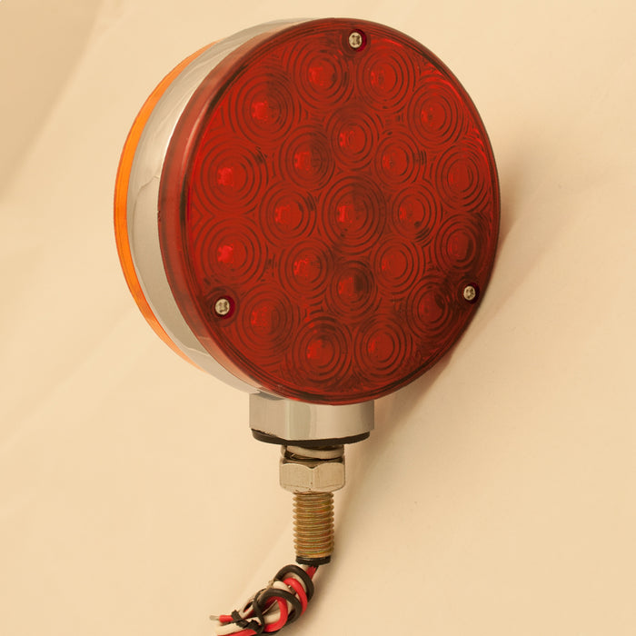 Amber/Red 4" round 42 diode LED pedestal light